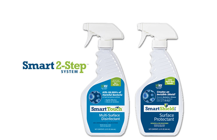 Smart 2-Step System: Disinfect and Protect Surfaces with Smart Touch and Smart Shield